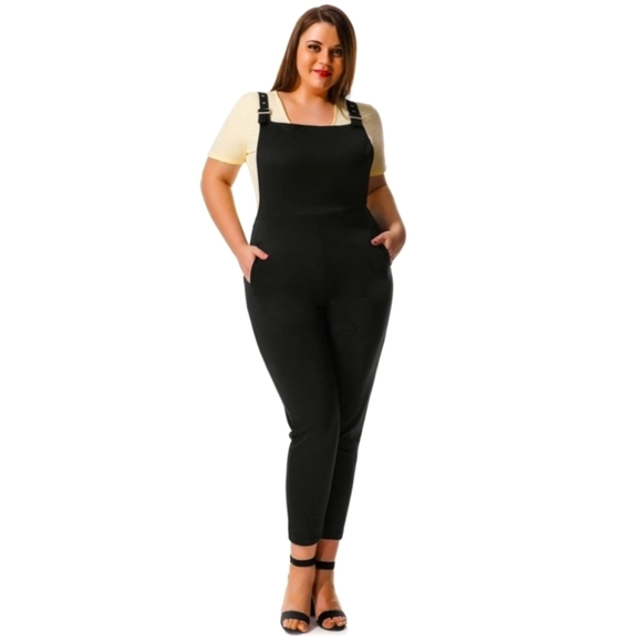 Agnes Orinda Plus Size Pinafore Overalls 1XL - Picture 2 of 9